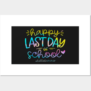 Cute Happy Last Day Of School Hello Summer Students and Teachers Posters and Art